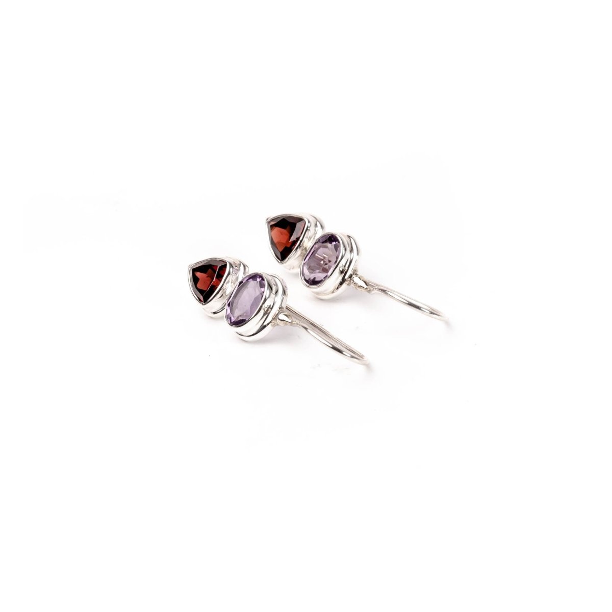 Earring Amethyst Garnet - Love Anchor Bali