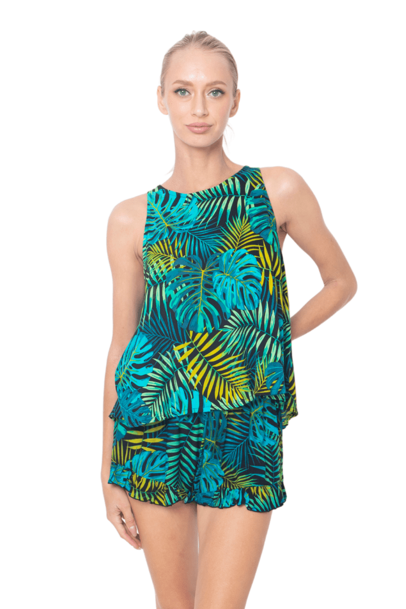 Jepun, Tropical, Sleeveless Top - Love Anchor Bali