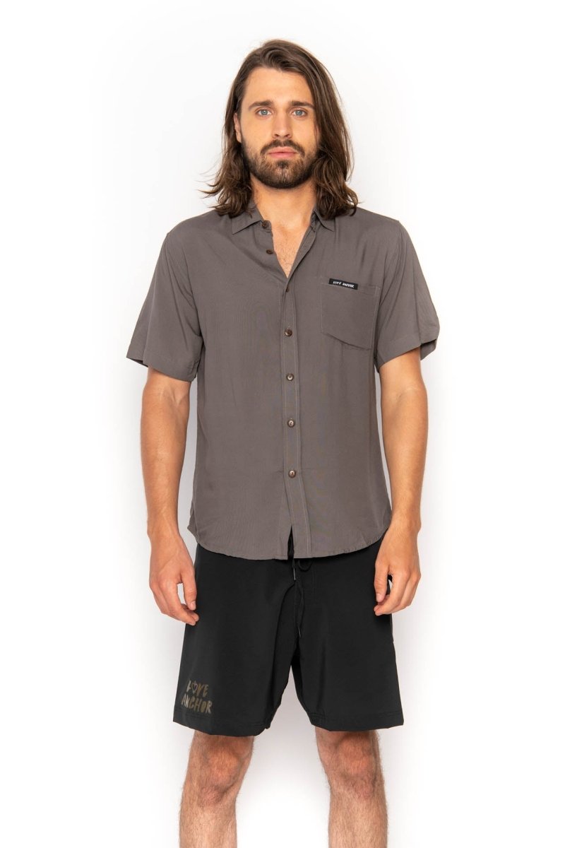 Men's Tropical Plain, Shirt - Love Anchor Bali