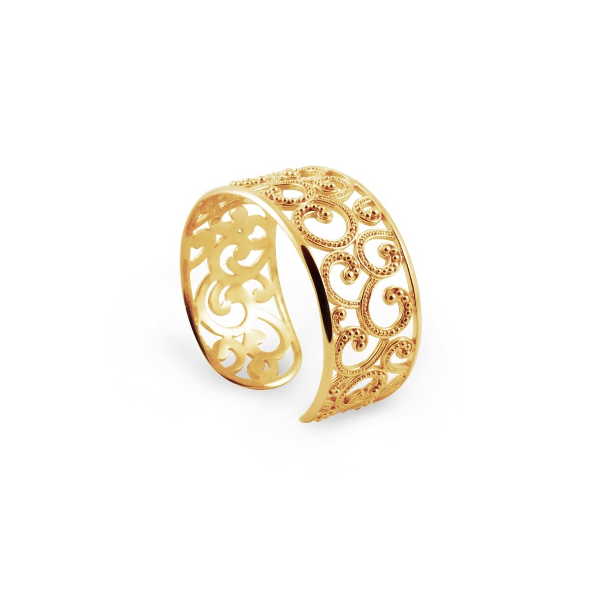 Ombak Segara Cuff Bangle Gold - Love Anchor Bali