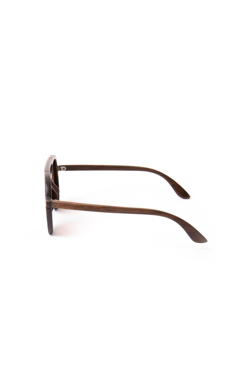 Sunglasses Aviator Round Rosewood - Love Anchor Bali