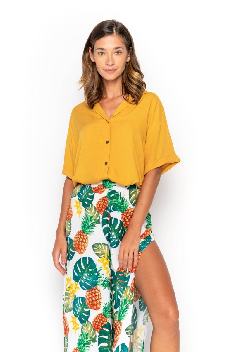 Tropical, Plain, Shirt - Love Anchor Bali