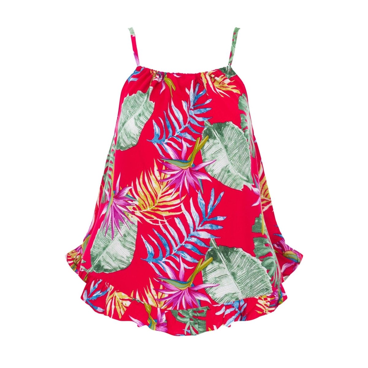 Catty, Tropical Monstera Red, Camisole - Love Anchor Bali