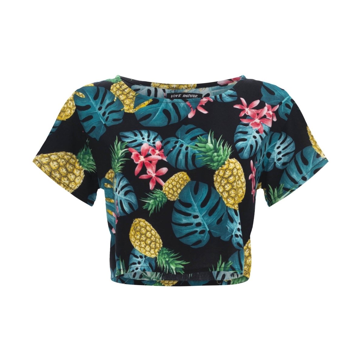 Cropped Basic, Tropical, Tee Shirt Top, Wholesale - Love Anchor Bali