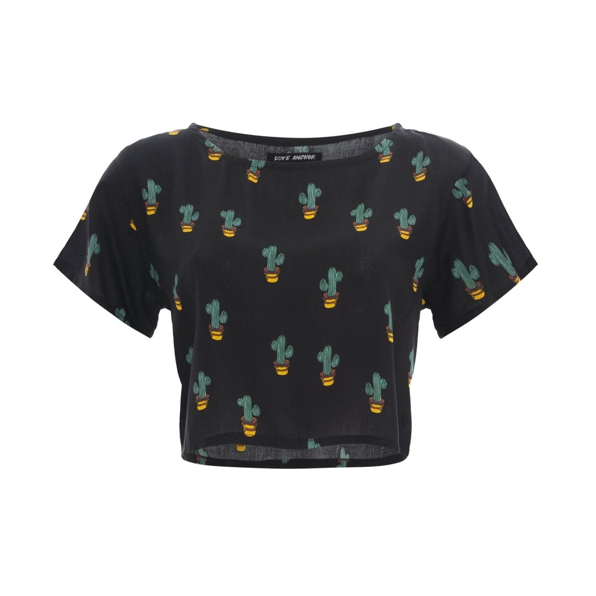 Cropped Basic, Tropical, Tee Shirt Top, Wholesale - Love Anchor Bali
