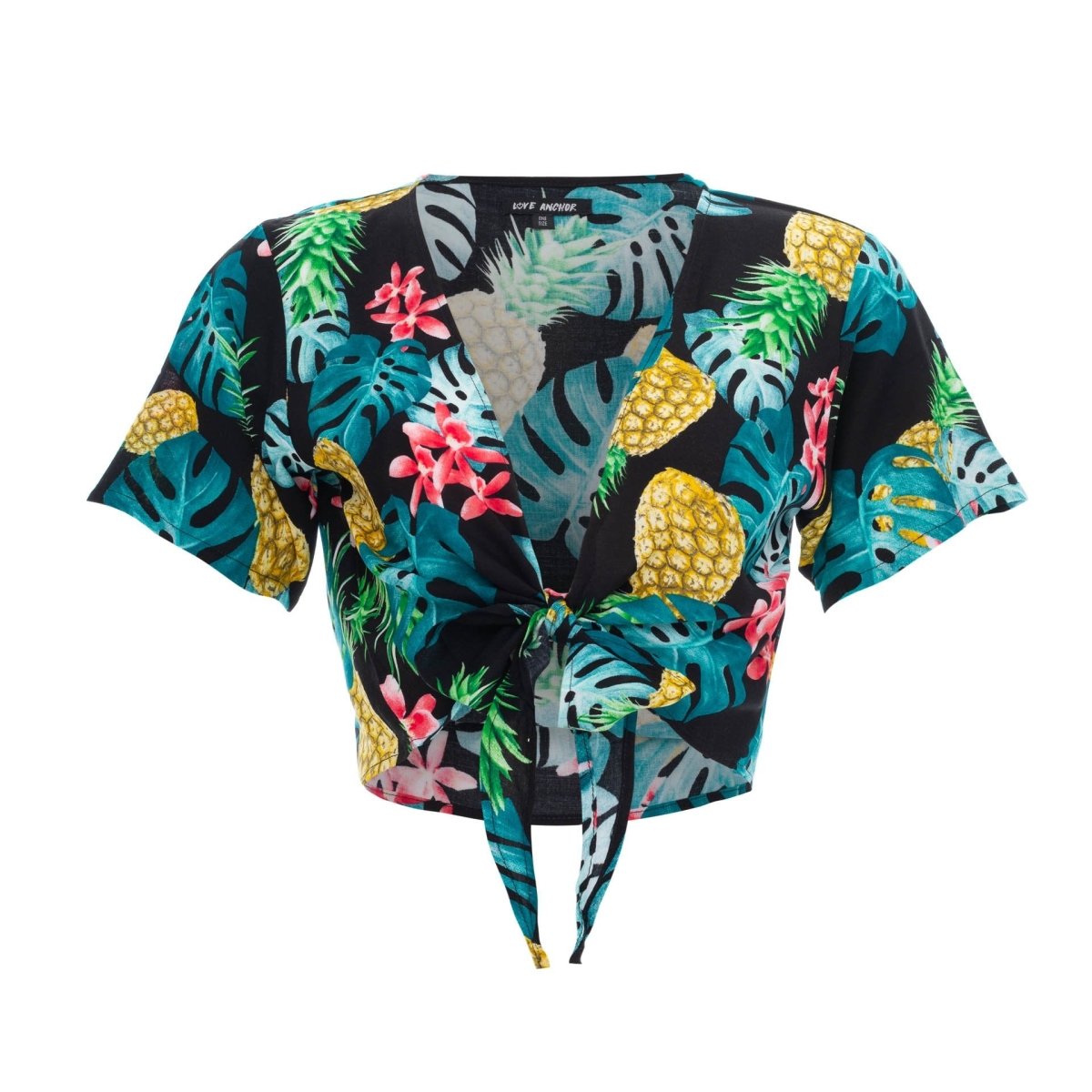 Ikat, Tropical, Crop Top - Love Anchor Bali