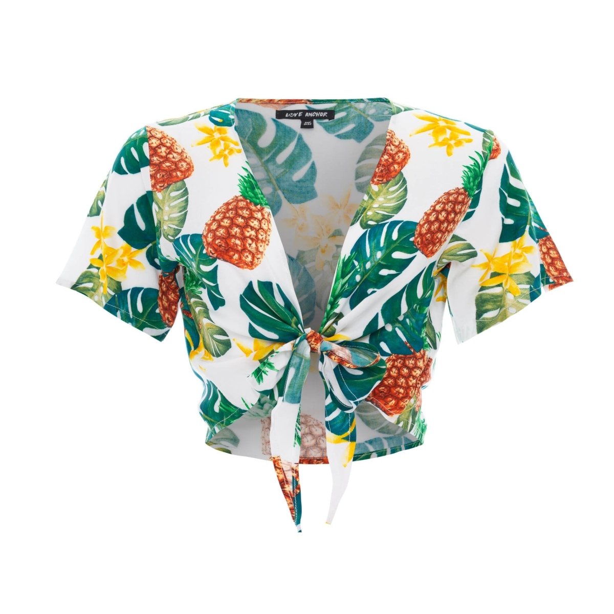 Ikat, Tropical, Crop Top - Love Anchor Bali