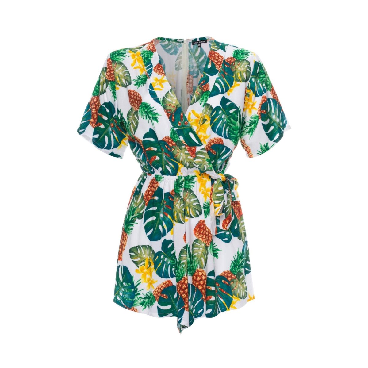 Kataya, Tropical Ananas White, Mini Playsuit - Love Anchor Bali