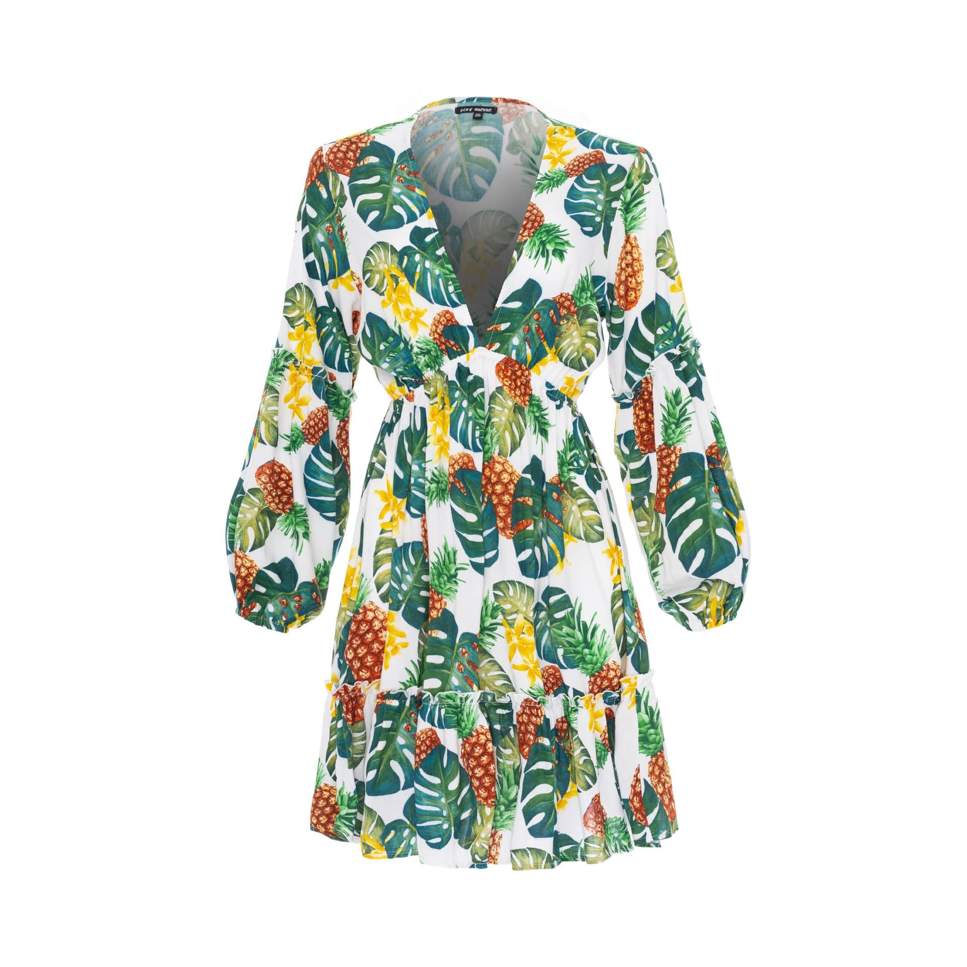 dresses, womens Baby Doll, Tropical, Eco Rayon Mini Dress