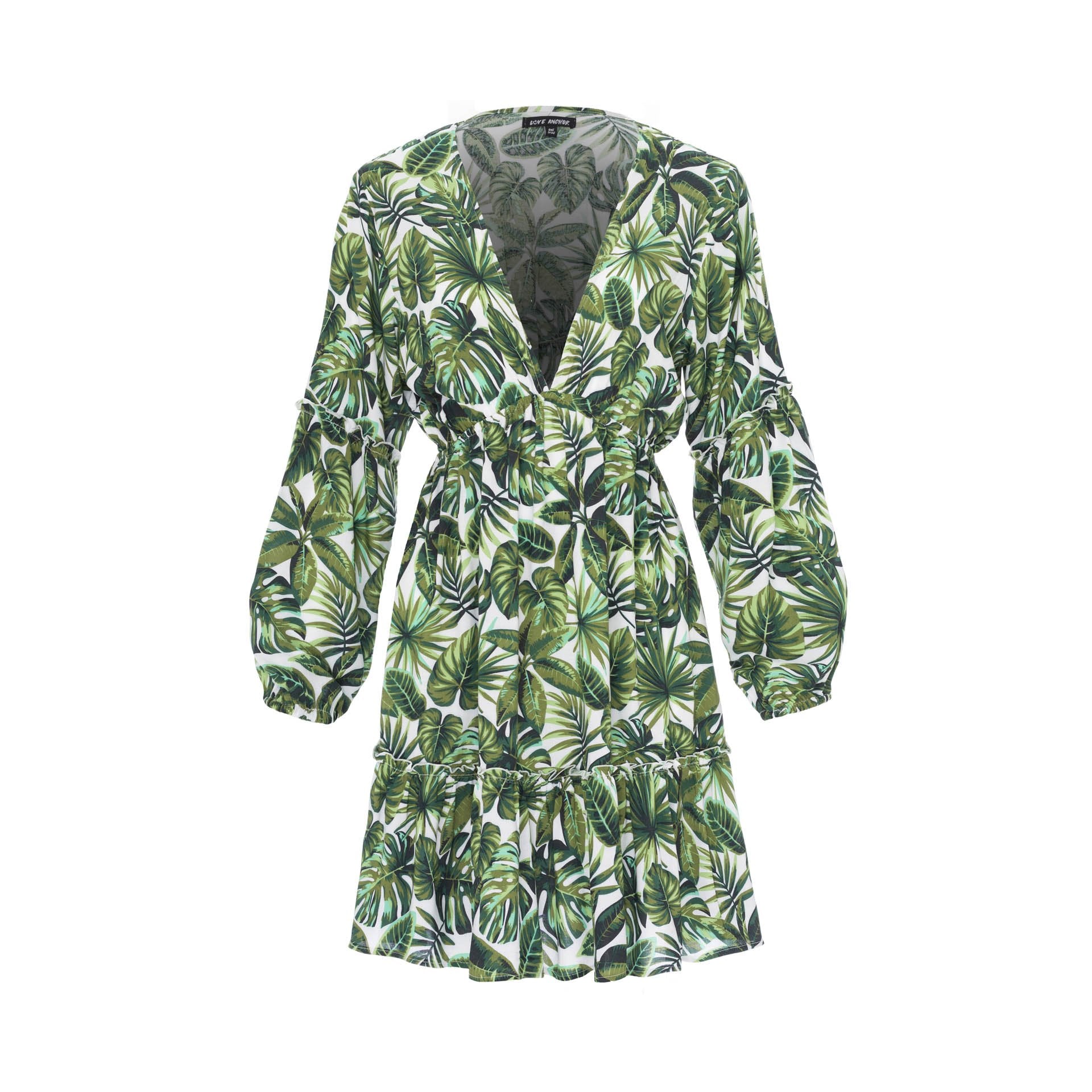 dresses, womens Baby Doll, Tropical, Eco Rayon Mini Dress