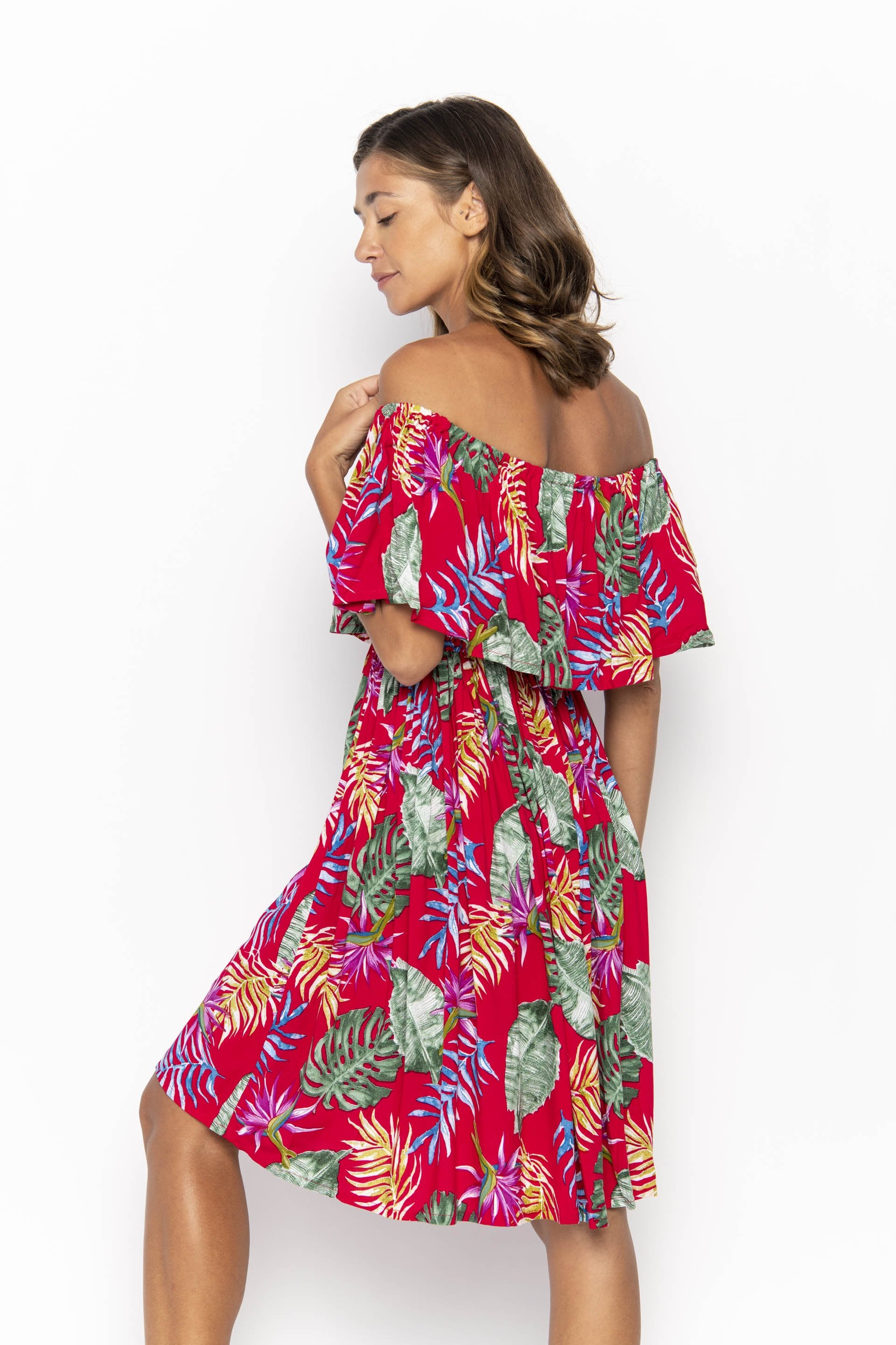 clothing wholesale, mini dress, wholesale, women wholesale Safia, Tropical, Eco Rayon Mini Dress, Wholesale