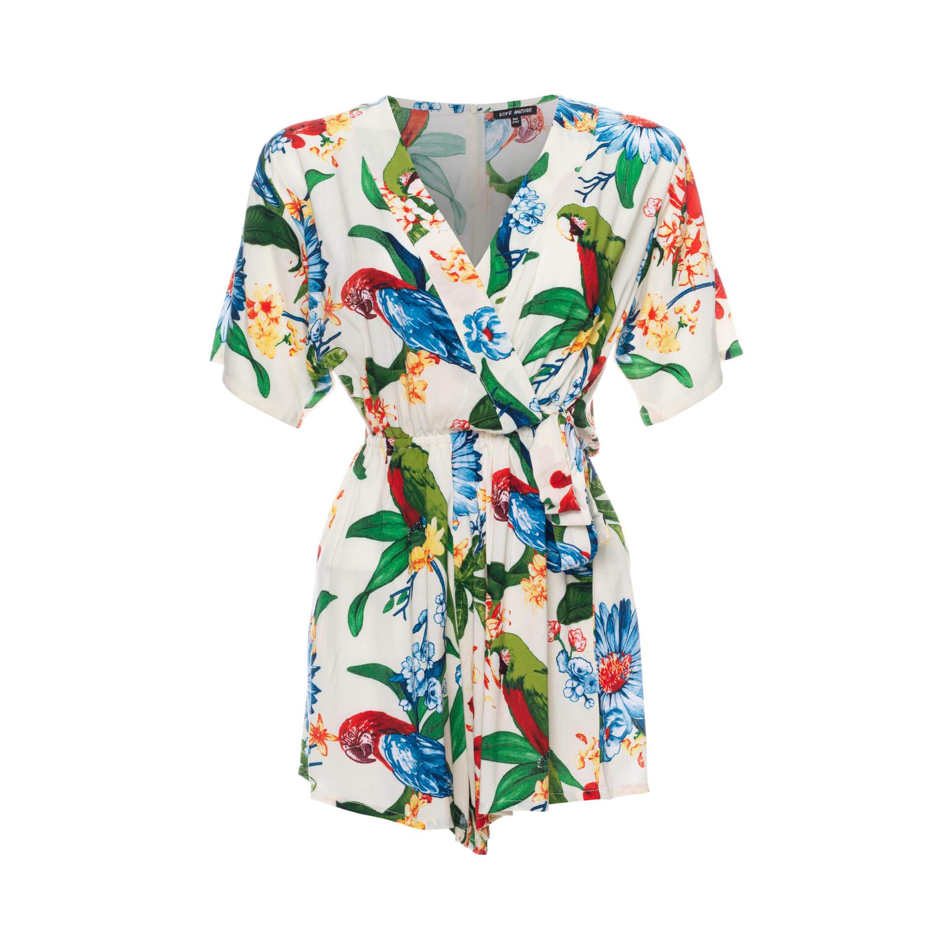 playsuits, womens Kataya, Tropical, Mini Eco Rayon Playsuit