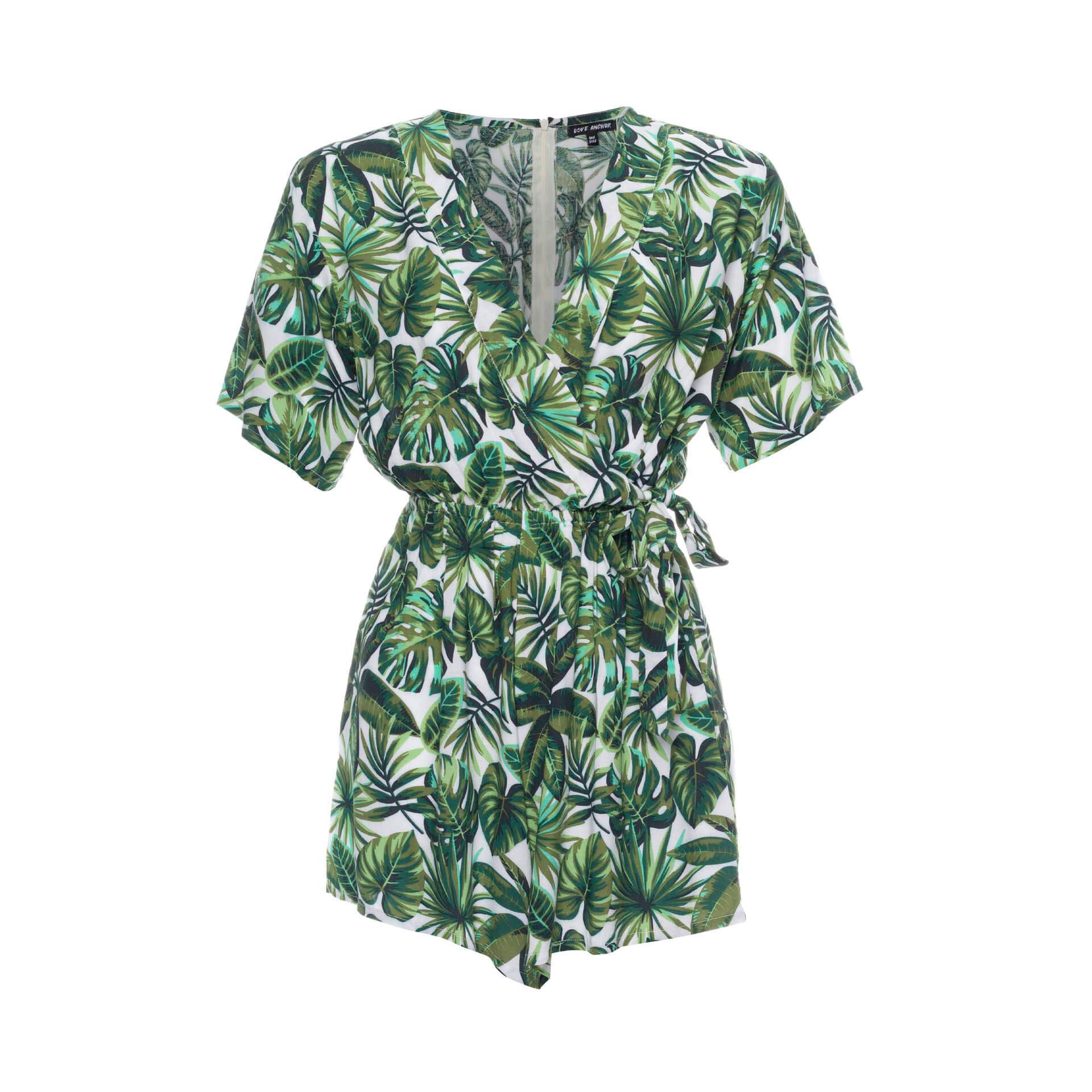 playsuits, womens Kataya, Tropical, Mini Eco Rayon Playsuit