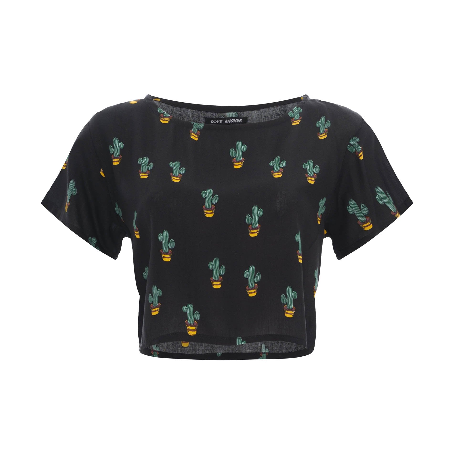 clothing wholesale, tops, wholesale, women wholesale Cropped Basic, Tropical, Eco Rayon, Tee Shirt Top, Wholesale