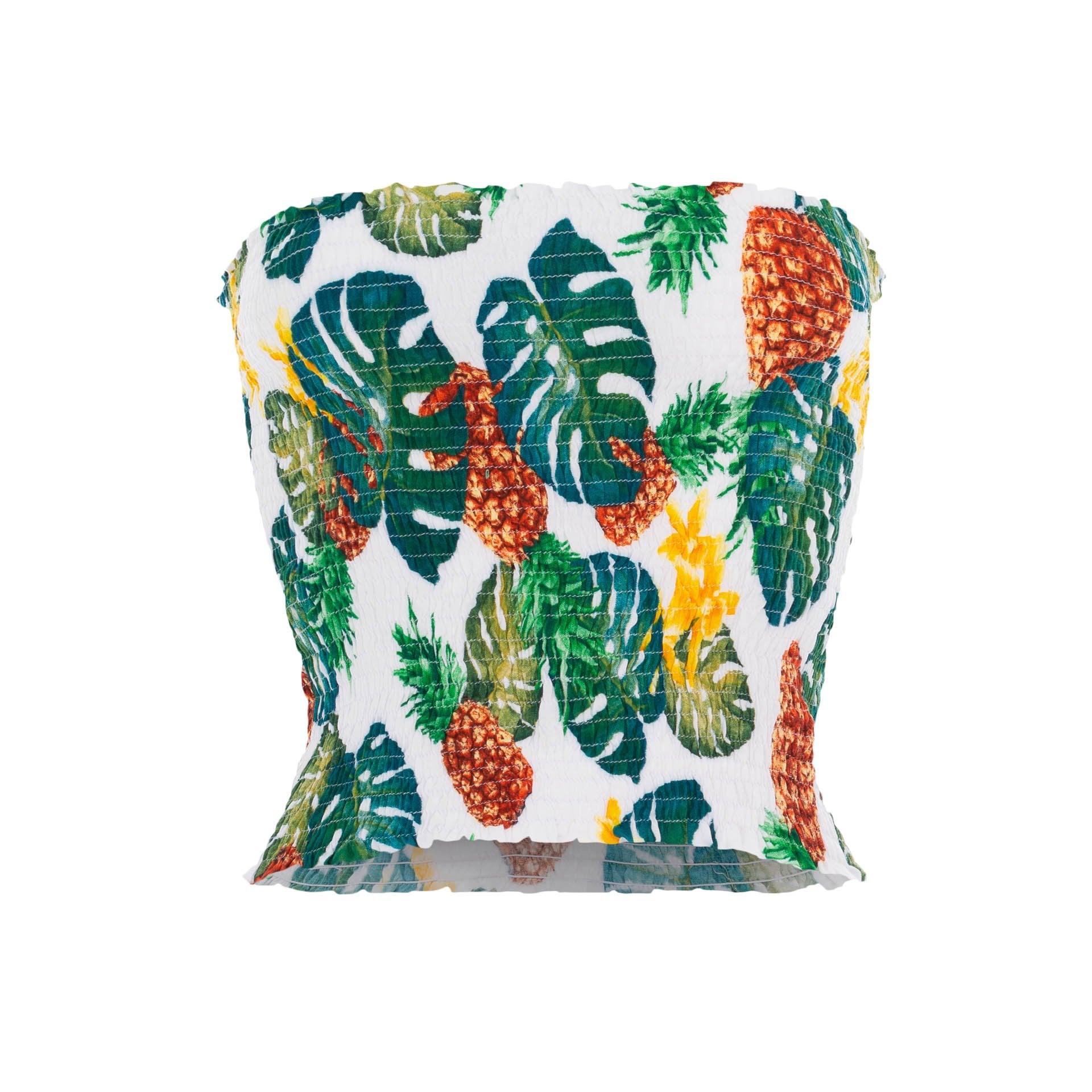 clothing wholesale, tops, wholesale, women wholesale Carla, Tropical, Eco Rayon, Tube Top, Wholesale