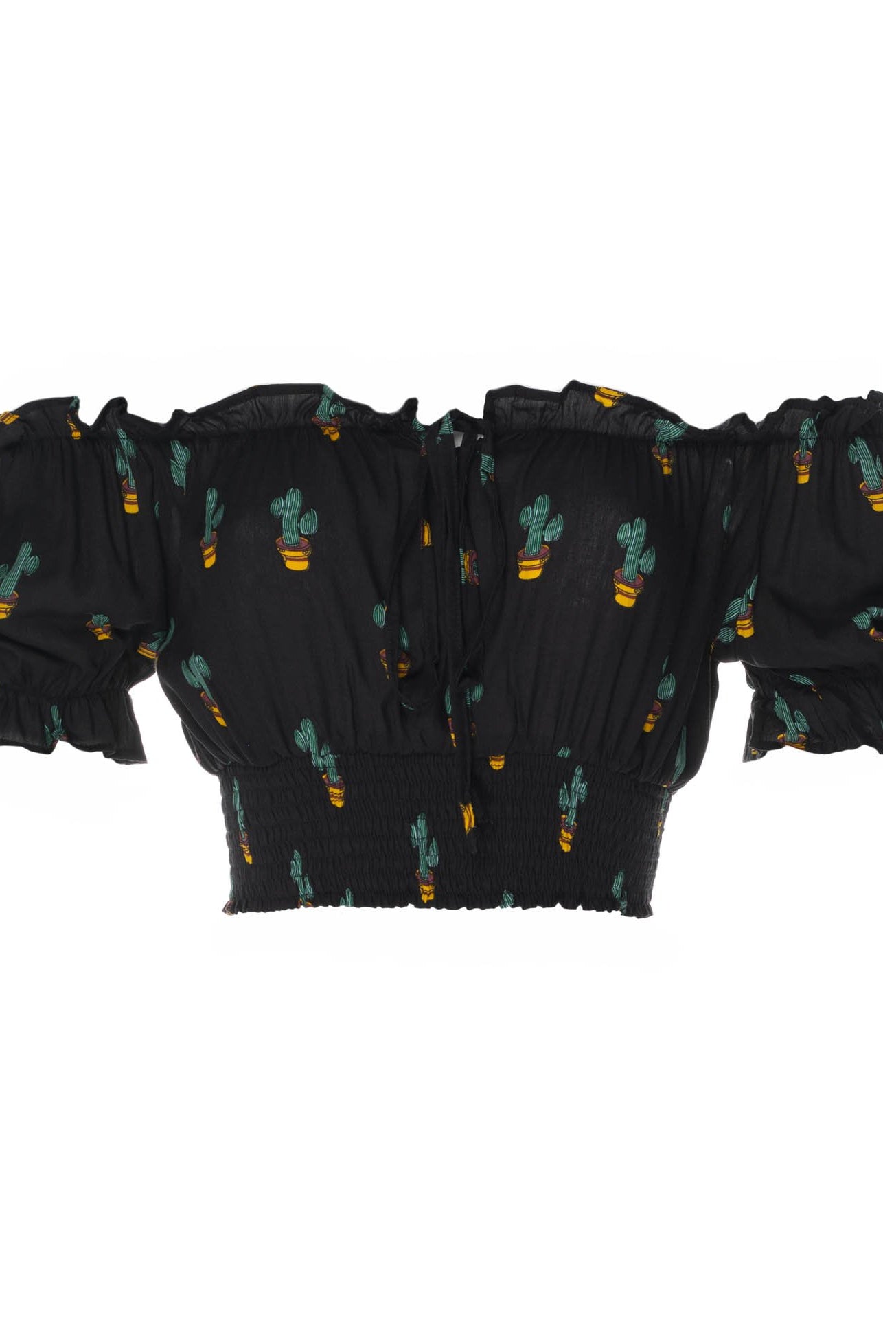 tops, womens Cropped March, Tropical, Eco Rayon, Off  The Shoulder, Short Sleeved Top