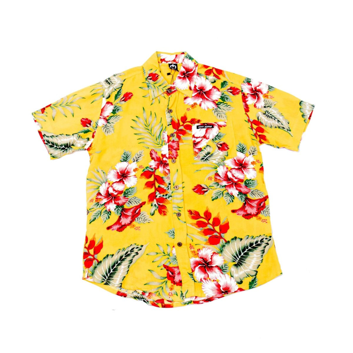 Mans Shirt Tropical 147 Yellow - Love Anchor Bali