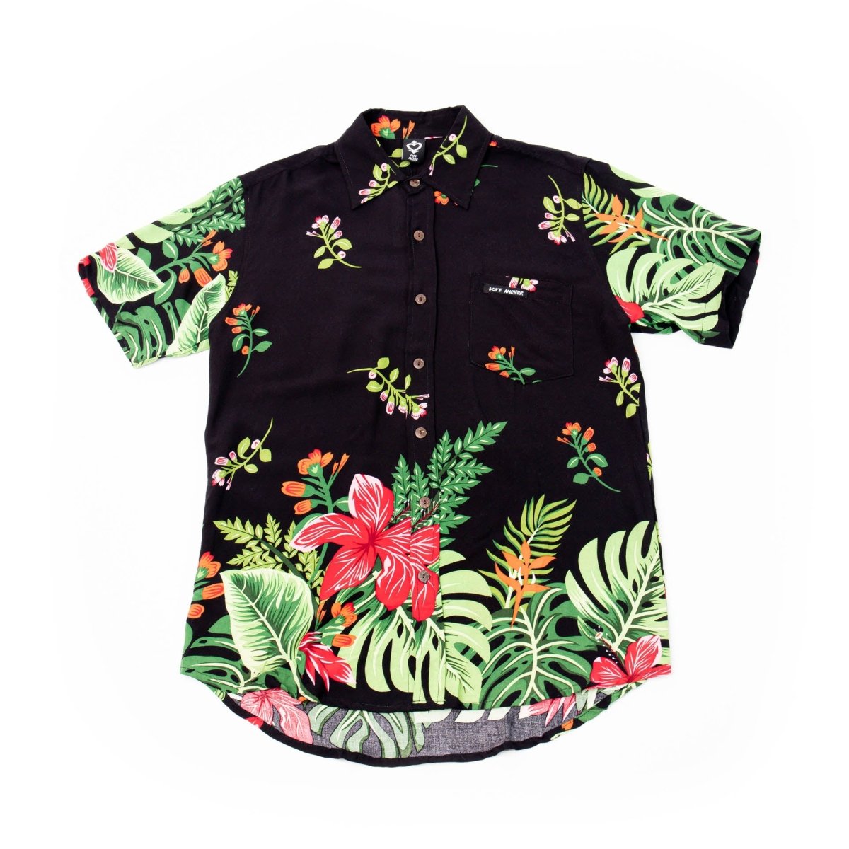 Mans Shirt Tropical 184 Black - Love Anchor Bali