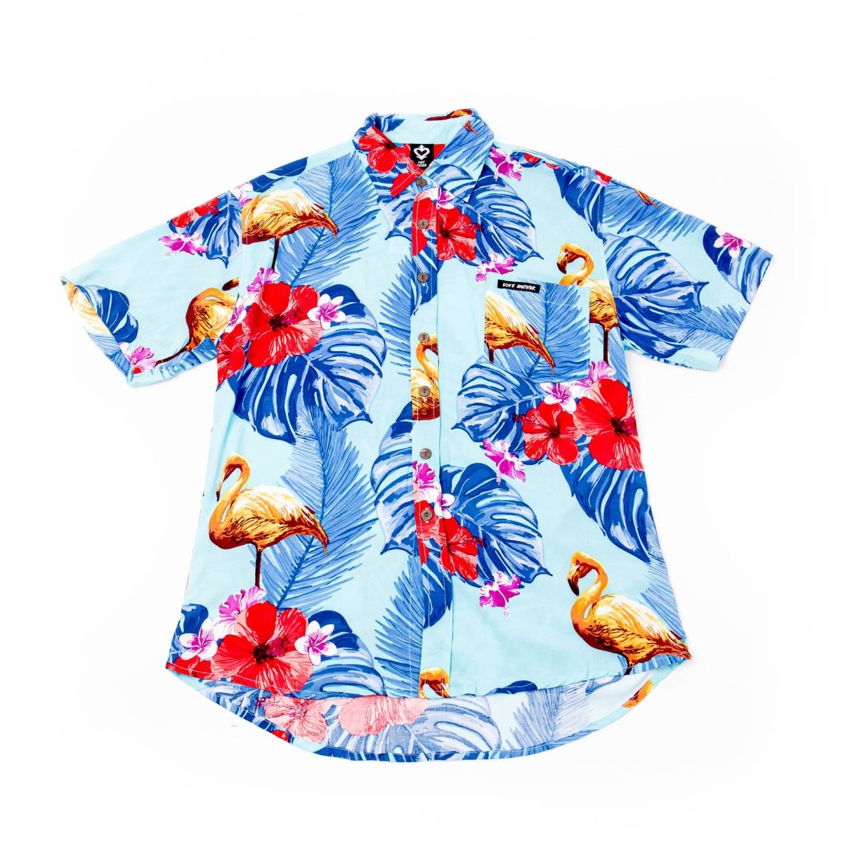 Mans Shirt Tropical 204 Blue - Love Anchor Bali