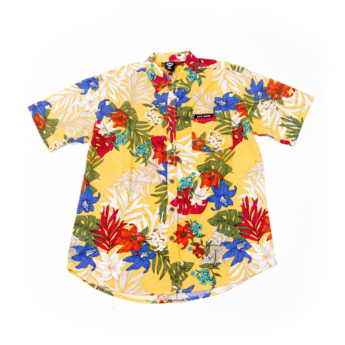 Mans Shirt Tropical 238 Yellow - Love Anchor Bali
