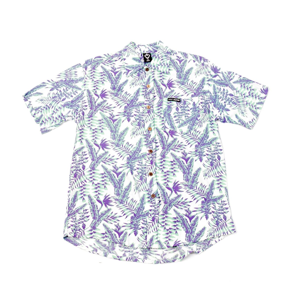 Mans Shirt Tropical 296 White - Love Anchor Bali