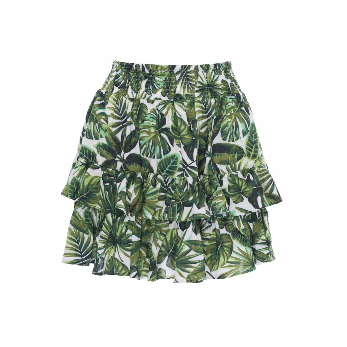 Rumble, Tropical Palm White, Mini Skirt - Love Anchor Bali
