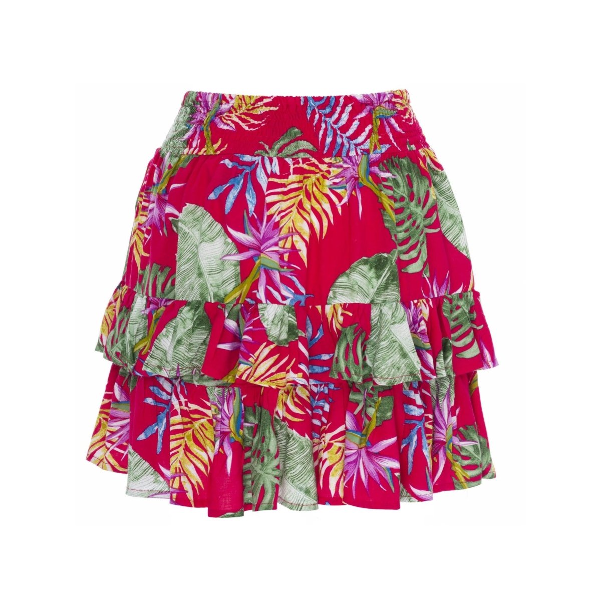 Rumble, Tropical Palm White, Mini Skirt - Love Anchor Bali