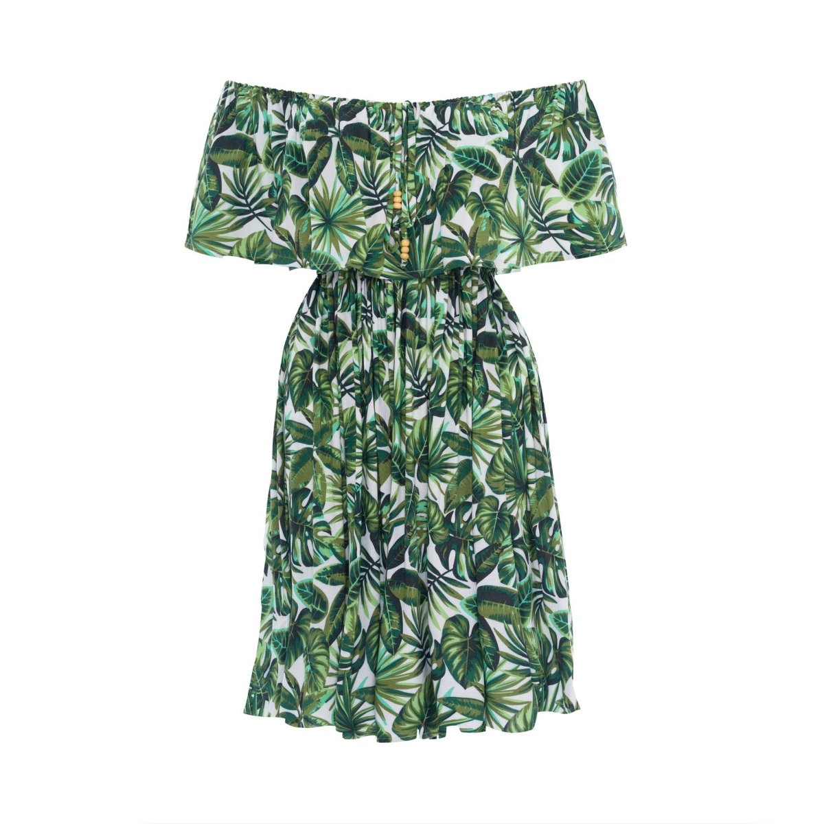 Safia, Tropical Monstera Red, Mini Dress - Love Anchor Bali