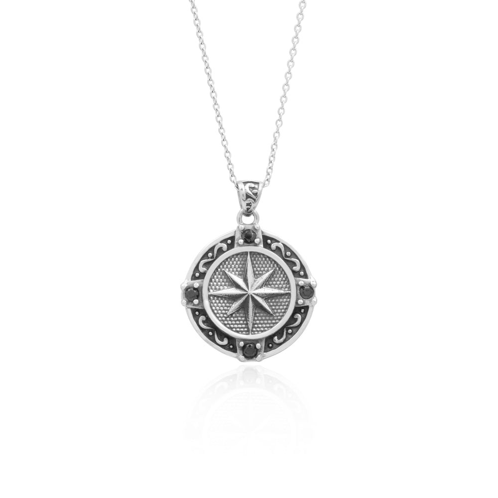 Pendant Compass Collection Silver Oxydation
