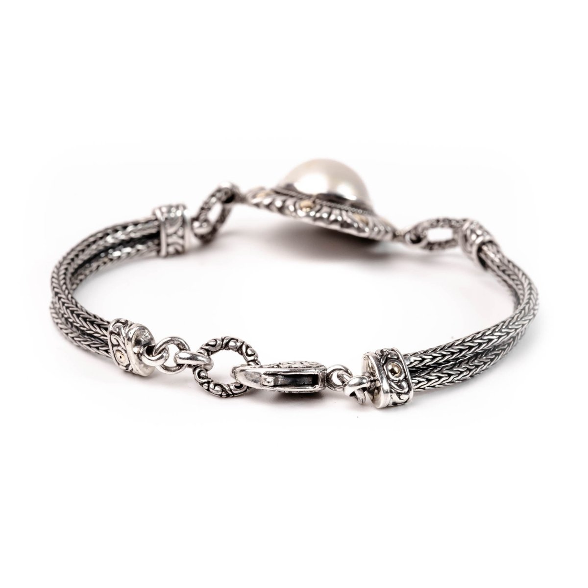 Bracelet White Mabe Two Tone Marble - Love Anchor Bali