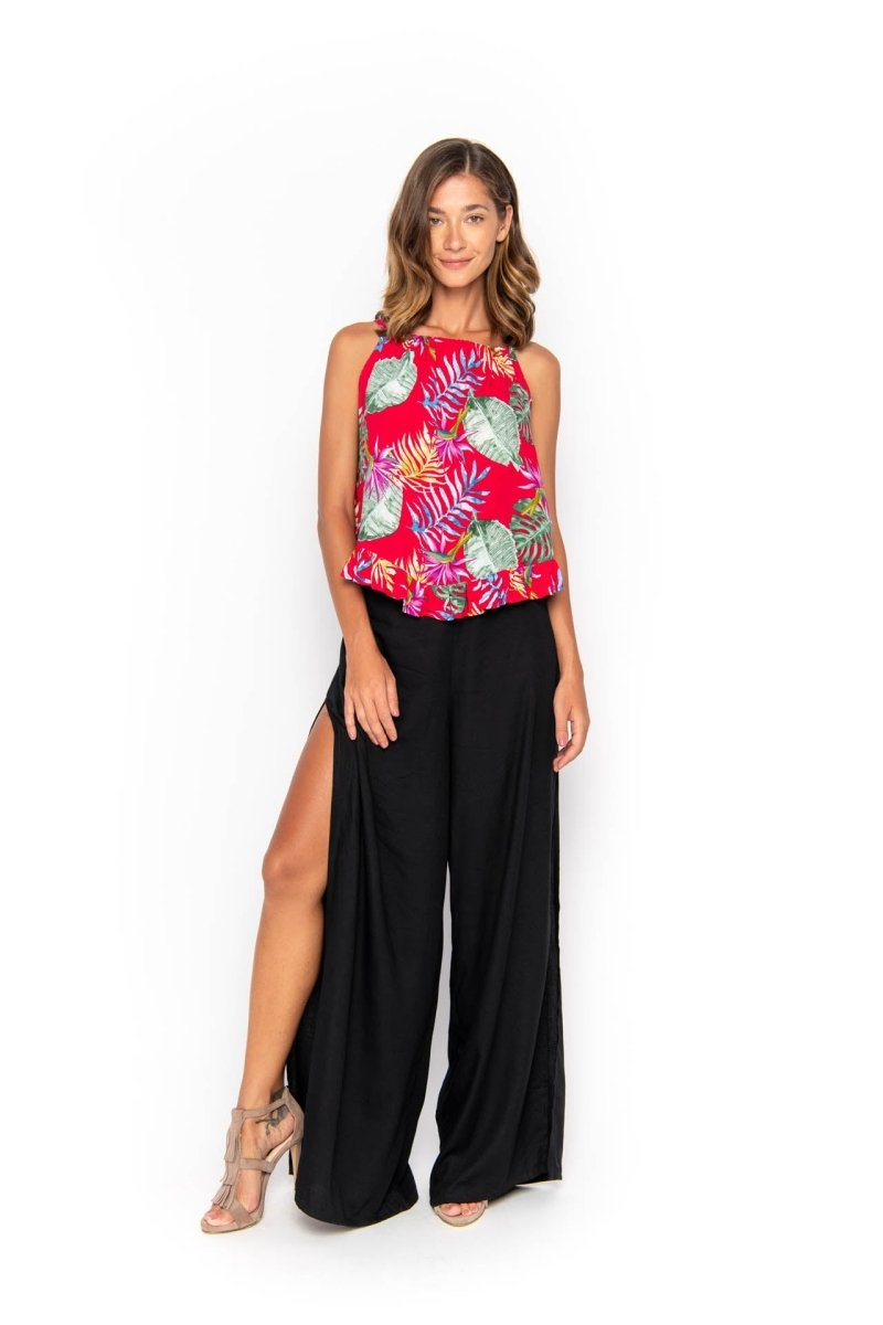 Catty, Tropical, Sleeves Top - Love Anchor Bali