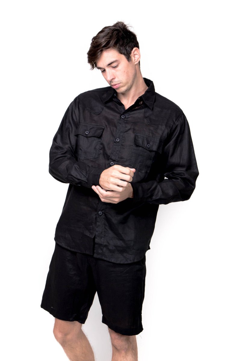 Cupek, Linen, Short Pant - Love Anchor Bali