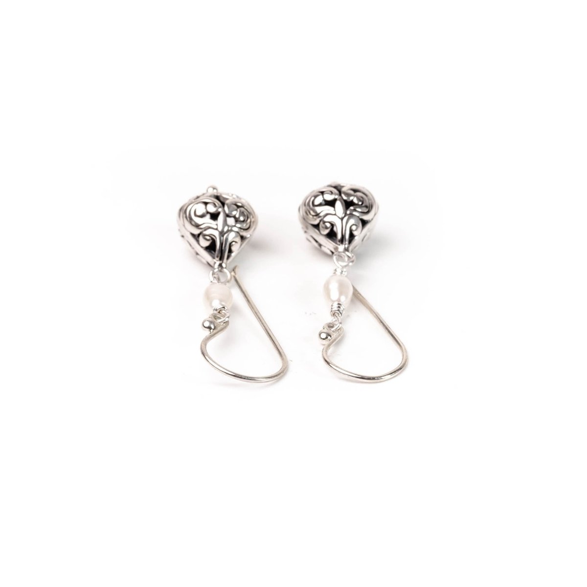 Earing Pearl Carving - Love Anchor Bali