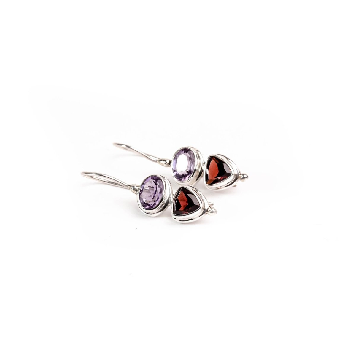 Earring Amethyst Garnet - Love Anchor Bali