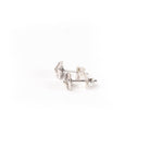 Earstud White Topaz Two Tone - Love Anchor Bali
