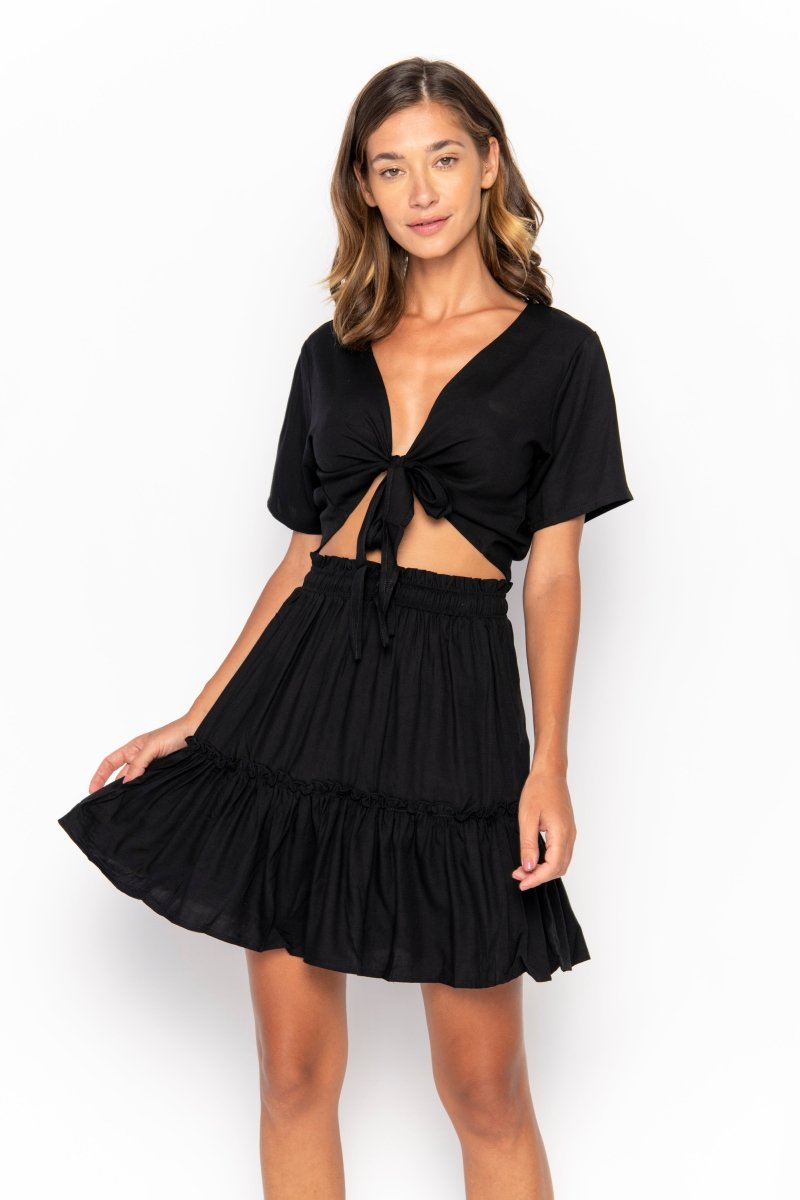 Frill, Plain, Mini Skirt - Love Anchor Bali