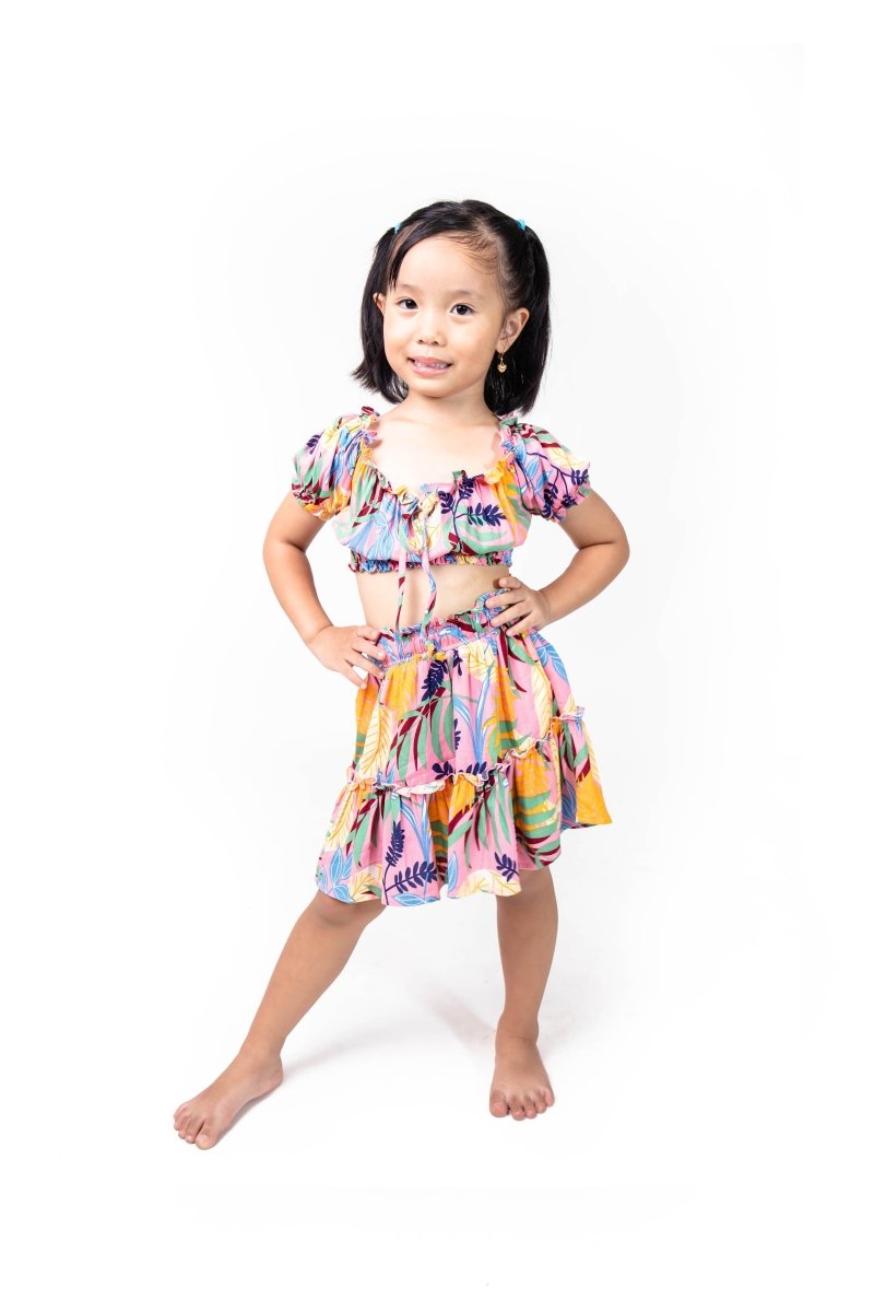 Frill, Tropical, Mini Skirt - Love Anchor Bali