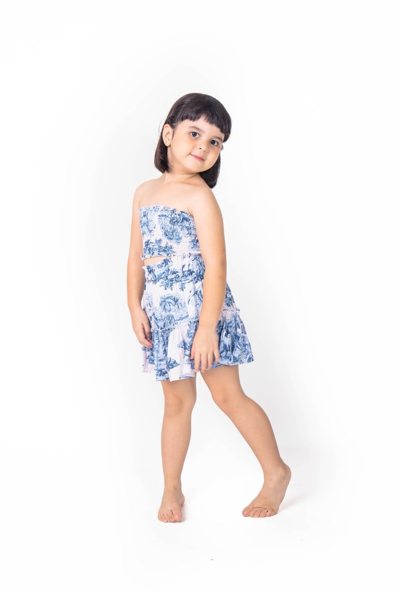 Frill, Tropical, Mini Skirt - Love Anchor Bali