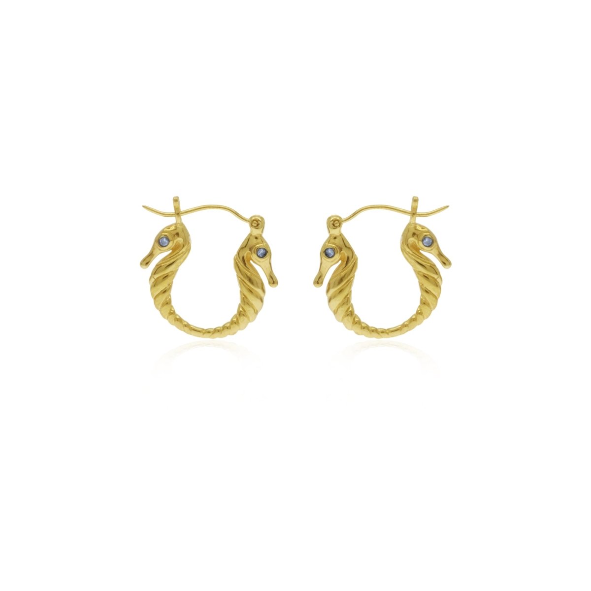 Hoop Earring Sea Horse Collection Gold 18K - Love Anchor Bali