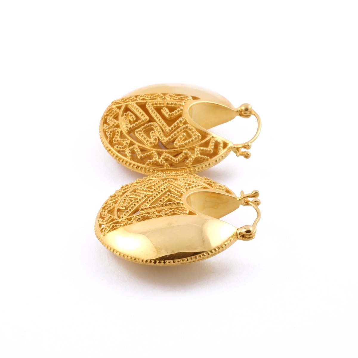 Hoop Earring Songket Gold - Love Anchor Bali