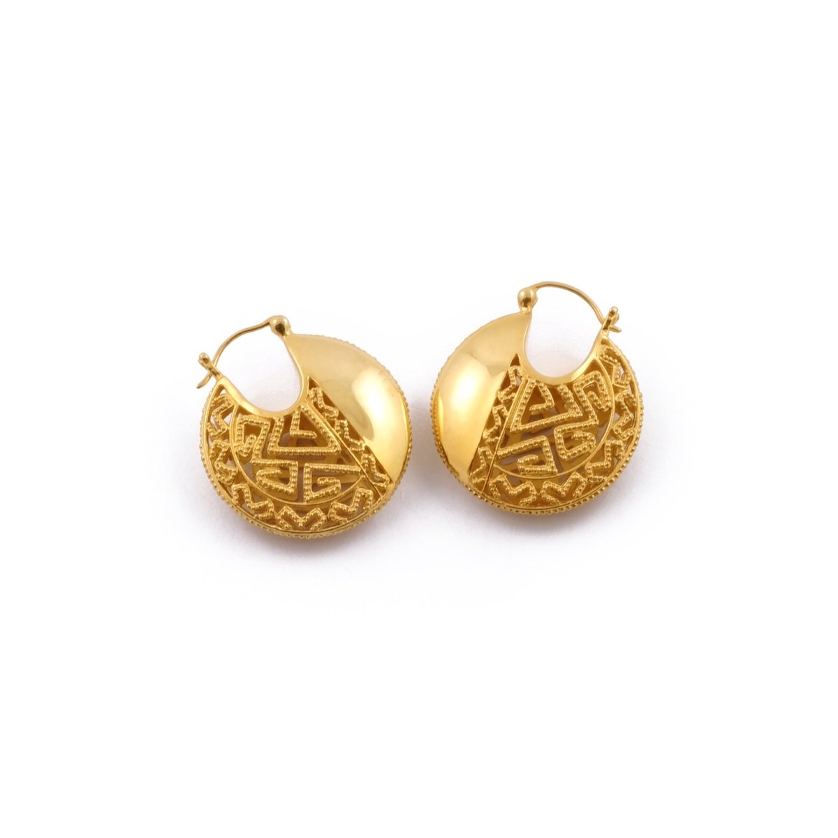 Hoop Earring Songket Gold - Love Anchor Bali