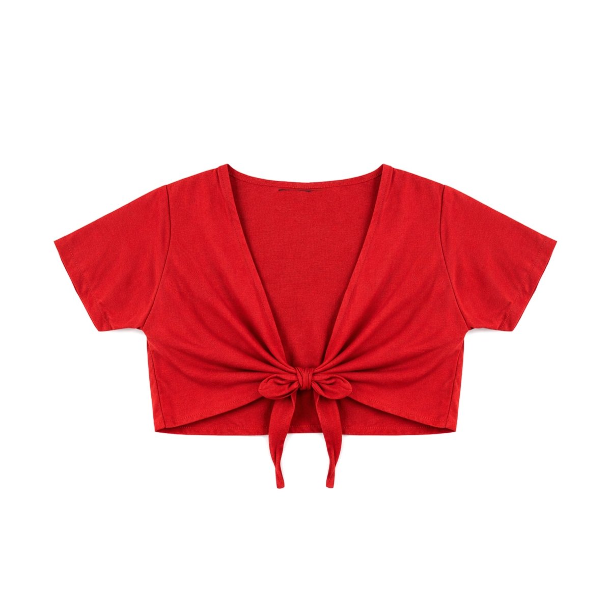 Ikat, Plain, Kids Top Crop - Love Anchor Bali