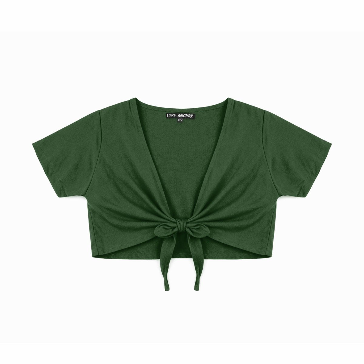 Ikat, Plain, Kids Top Crop - Love Anchor Bali