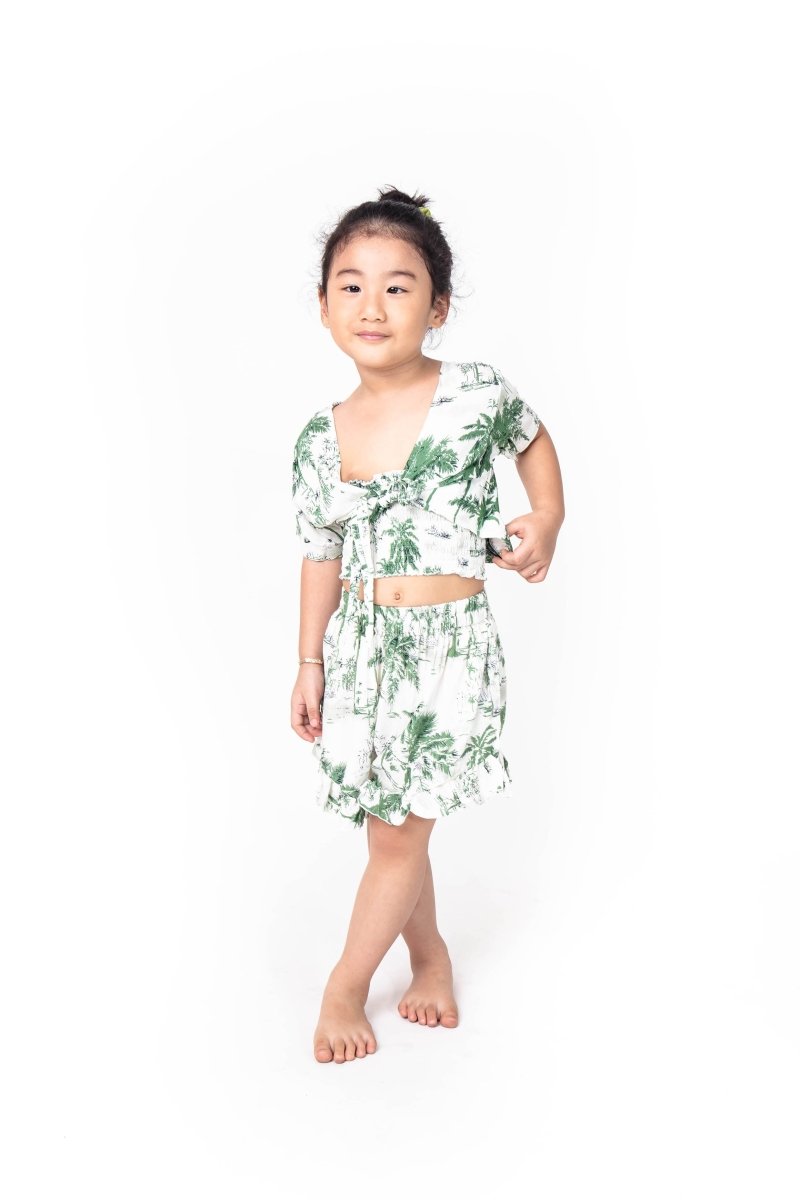 Ikat, Tropical, Girl Top - Love Anchor Bali