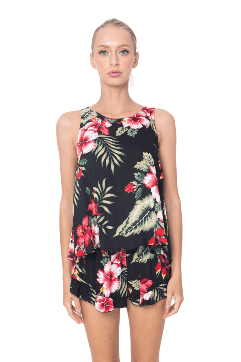 Jepun, Tropical, Sleeveless Top - Love Anchor Bali