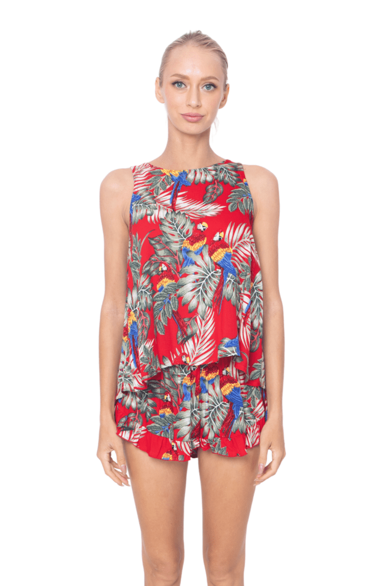 Jepun, Tropical, Sleeveless Top - Love Anchor Bali