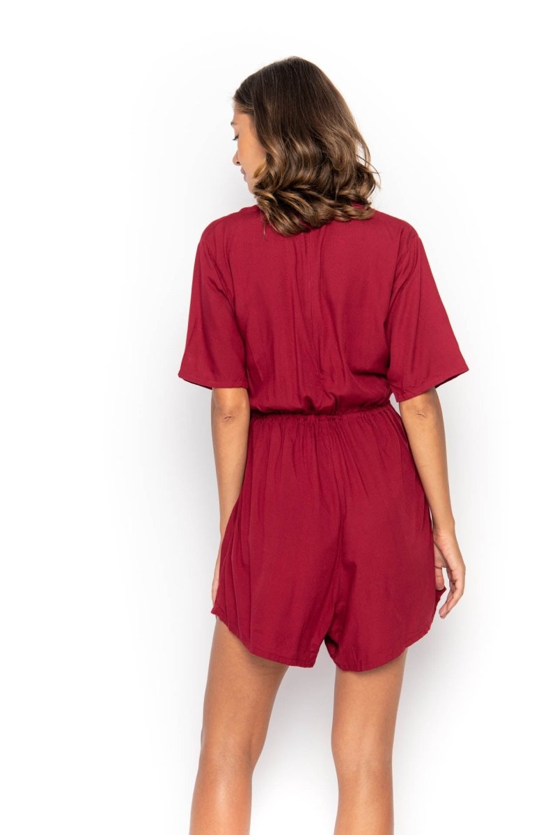 Kataya, Plain, Mini Playsuit - Love Anchor Bali