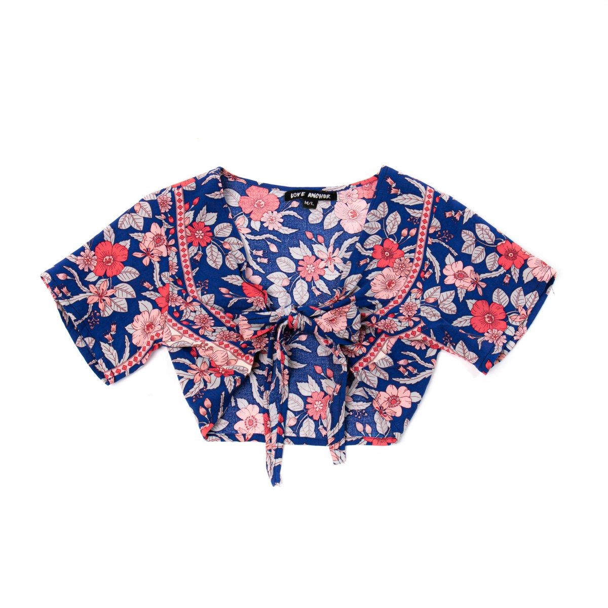 Love Anchor Beach Wear Kids Crop Top Tropical - Ikat - Love Anchor Bali