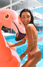 Professional Model In Bikini Love Anchor posing in the pool