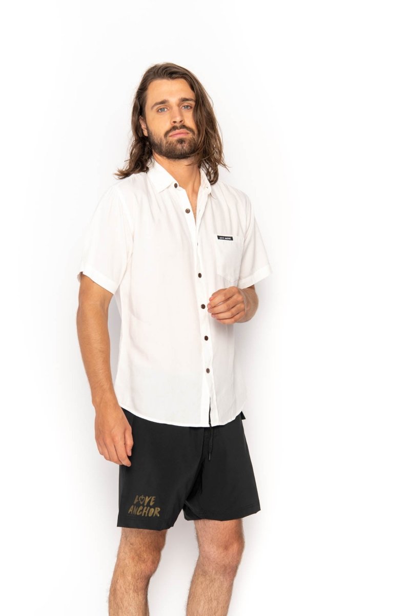 Men's Tropical Plain, Shirt - Love Anchor Bali